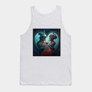 Weird futuristic robotic love but the heart is universal. Tank Top